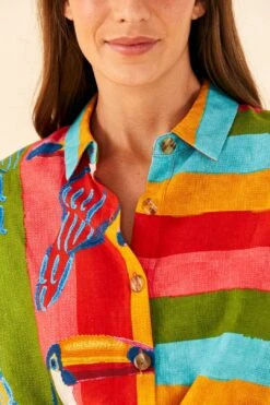 Farm Rio Wonderful Toucans Unisex Shirt -Farm Rio Dress Shop 306242 03