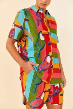 Farm Rio Wonderful Toucans Unisex Shorts -Farm Rio Dress Shop 306244 04