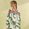 Farm Rio Off-White Rainbow Toucans Romper -Farm Rio Dress Shop 306251 01