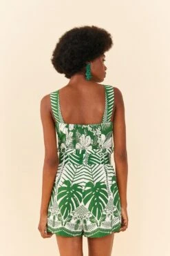 Farm Rio Off-White Macaw Elegance Romper -Farm Rio Dress Shop 306252 03