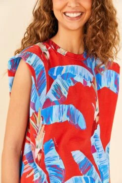 Farm Rio Red Sweet Jungle Organic Cotton T-Shirt -Farm Rio Dress Shop 306256 03