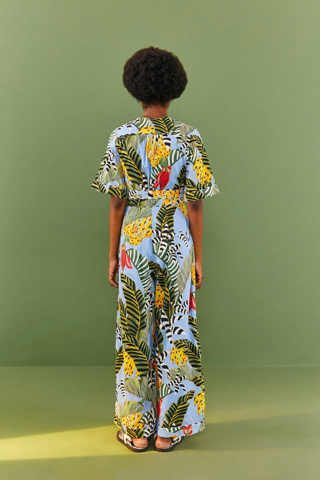 Farm Rio Blue Striped Bananas Jumpsuit 5 Farm Rio Blue Striped Bananas Jumpsuit - Image 3