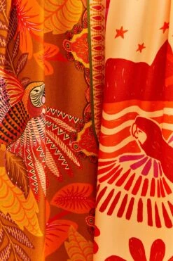 Farm Rio Forest Mixed Scarves Lenzing™ Ecovero™ Viscose Pants -Farm Rio Dress Shop 306279 05