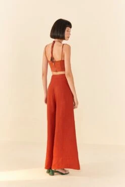 Farm Rio Brown Wide Leg Pants -Farm Rio Dress Shop 306285 03