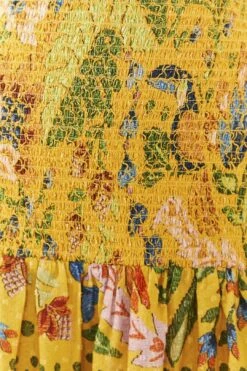 Farm Rio Yellow Summer Garden Mini Skirt -Farm Rio Dress Shop 306300 04