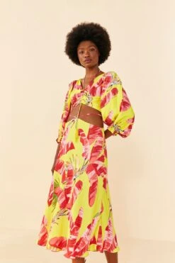 Farm Rio Lime Sweet Jungle Lenzing™ Ecovero™ Viscose Skirt