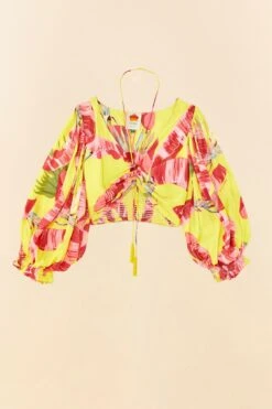 Farm Rio Lime Sweet JungleLenzing™ Ecovero™ Viscose Crop Top -Farm Rio Dress Shop 306305 06