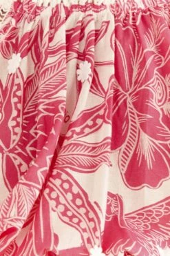Farm Rio Pink Tropical Woodcut Crop Top 11 Farm Rio Pink Tropical Woodcut Crop Top -Farm Rio Dress Shop 306306 05