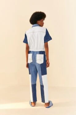 Farm Rio CUTWORK DENIM JUMPSUIT -Farm Rio Dress Shop 306308 03