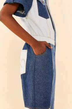 Farm Rio CUTWORK DENIM JUMPSUIT -Farm Rio Dress Shop 306308 04