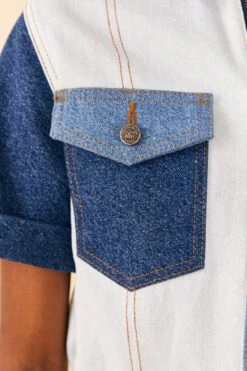 Farm Rio CUTWORK DENIM JUMPSUIT -Farm Rio Dress Shop 306308 05