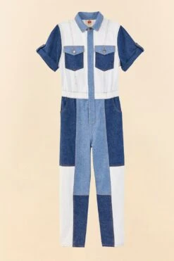 Farm Rio CUTWORK DENIM JUMPSUIT -Farm Rio Dress Shop 306308 06