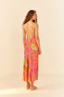 Orange Ombre Forest Lenzing™ Ecovero™ Viscose Midi Dress 10 Orange Ombre Forest Lenzing™ Ecovero™ Viscose Midi Dress -Farm Rio Dress Shop 306325 04