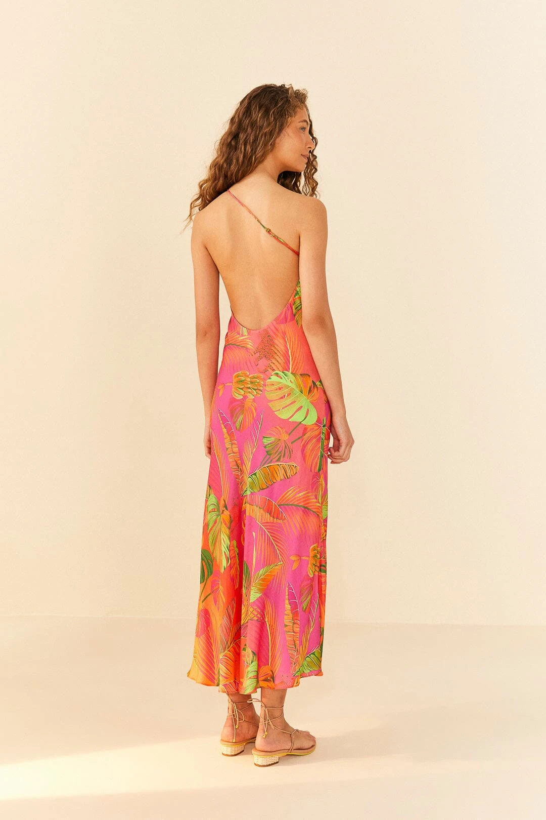 Orange Ombre Forest Lenzing™ Ecovero™ Viscose Midi Dress 6 Orange Ombre Forest Lenzing™ Ecovero™ Viscose Midi Dress - Image 4