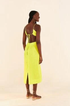 Farm Rio Lime Green Monstera Midi Dress 12 Farm Rio Lime Green Monstera Midi Dress -Farm Rio Dress Shop 306330 05