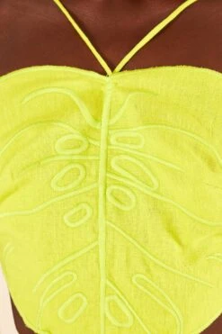 Farm Rio Lime Green Monstera Midi Dress 13 Farm Rio Lime Green Monstera Midi Dress -Farm Rio Dress Shop 306330 06 1