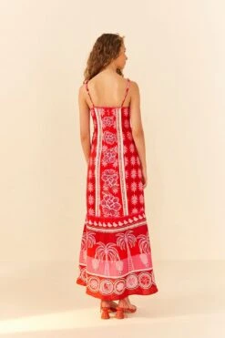 Farm Rio Red Summer Sunrise Maxi Dress -Farm Rio Dress Shop 306331 03
