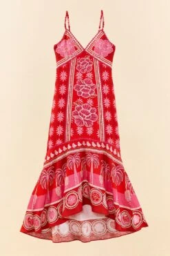 Farm Rio Red Summer Sunrise Maxi Dress -Farm Rio Dress Shop 306331 06