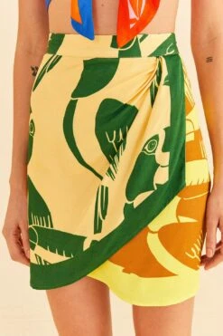 Farm Rio Mixed Rainbow Toucans Lenzing™ Ecovero™ Viscose Mini Skirt -Farm Rio Dress Shop 306338 03