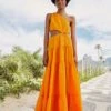 Orange Asymmetrical Maxi Dress 2 Orange Asymmetrical Maxi Dress -Farm Rio Dress Shop 306363 01