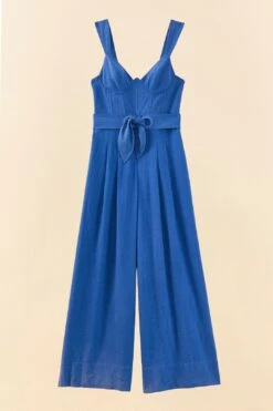 Farm Rio Dark Blue Belted Jumpsuit -Farm Rio Dress Shop 306367 06