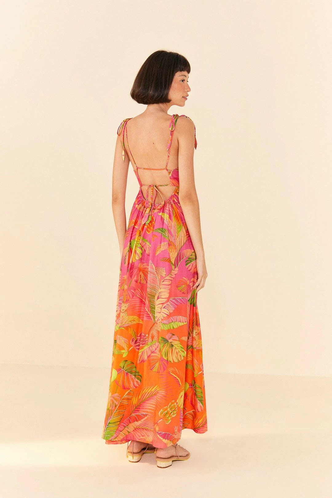 Farm Rio Orange Ombre Forest Maxi Dress 5 Farm Rio Orange Ombre Forest Maxi Dress - Image 3