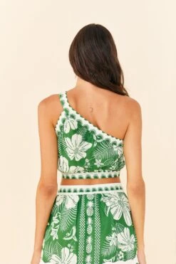 Farm Rio Off-White Macaw Elegance Crop Top -Farm Rio Dress Shop 306377 03 1