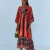Macaw Show Maxi Dress 2 Macaw Show Maxi Dress -Farm Rio Dress Shop 306389 01