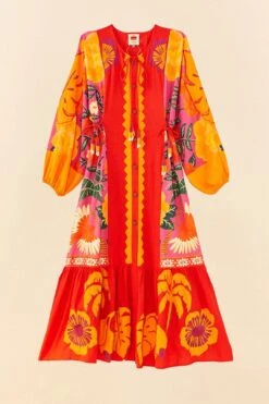 Farm Rio Sunset Patchwork Maxi Dress -Farm Rio Dress Shop 306645 06