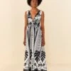 Black Macaw Elegance Maxi Dress 1 Black Macaw Elegance Maxi Dress -Farm Rio Dress Shop 306647 04