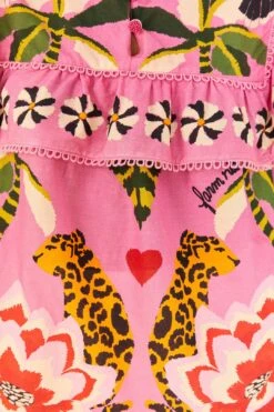 Farm Rio Pink Leopard Forest Blouse -Farm Rio Dress Shop 306648 05