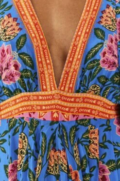 Farm Rio Blue Pineapple Garden Kaftan Maxi Dress 10 Farm Rio Blue Pineapple Garden Kaftan Maxi Dress -Farm Rio Dress Shop 306652 04