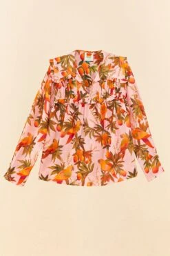 Farm Rio Pink Mango Trees Blouse -Farm Rio Dress Shop 306655 06