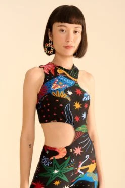 Farm Rio Zodiac Lycra Jumpsuit -Farm Rio Dress Shop 306659 04