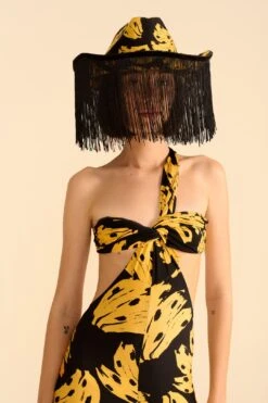 Farm Rio Black Bossa Banana Lycra Jumpsuit -Farm Rio Dress Shop 306662 03