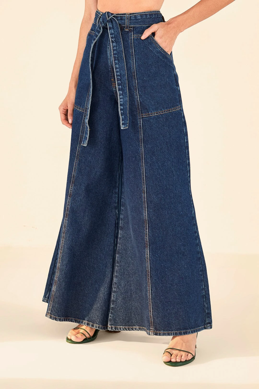 Farm Rio Dark Wash Wide Leg Denim Pants 4 Farm Rio Dark Wash Wide Leg Denim Pants - Image 2