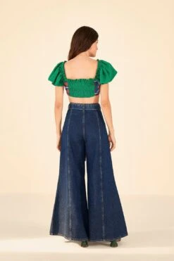 Farm Rio Dark Wash Wide Leg Denim Pants 8 Farm Rio Dark Wash Wide Leg Denim Pants -Farm Rio Dress Shop 306668 03