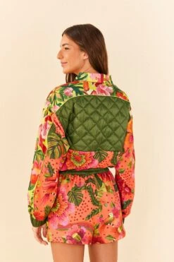 Farm Rio Orange Blooming GardenSweatshorts -Farm Rio Dress Shop 306673 03