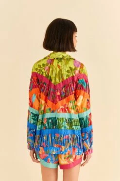 Farm Rio Mixed Prints Windbreaker -Farm Rio Dress Shop 306685 04
