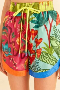Farm Rio Mixed Prints Nylon Shorts -Farm Rio Dress Shop 306686 03