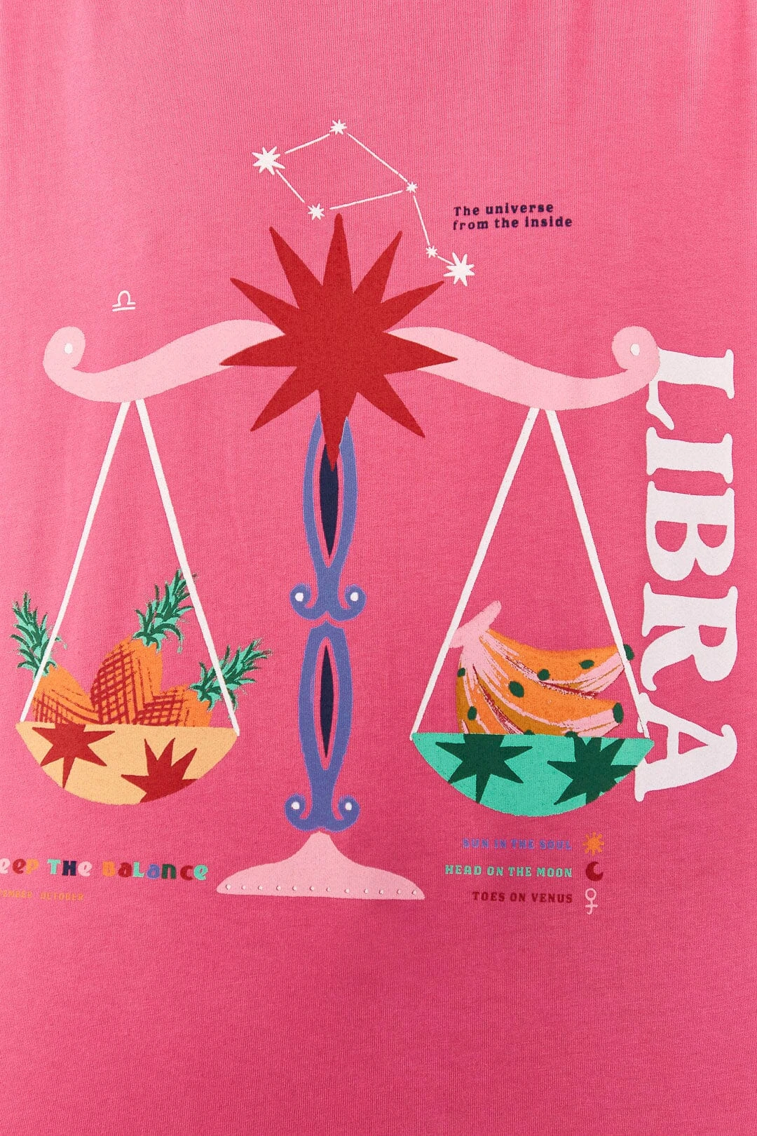 Farm Rio Libra Zodiac Organic Cotton T-Shirt 6 Farm Rio Libra Zodiac Organic Cotton T-Shirt - Image 4