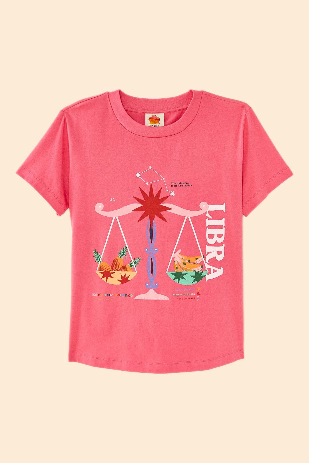 Farm Rio Libra Zodiac Organic Cotton T-Shirt 7 Farm Rio Libra Zodiac Organic Cotton T-Shirt - Image 5
