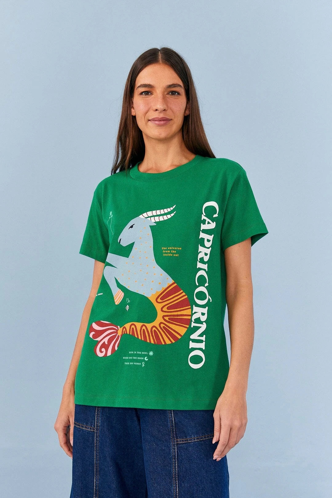 Farm Rio Capricorn Zodiac Organic Cotton T-Shirt 4 Farm Rio Capricorn Zodiac Organic Cotton T-Shirt - Image 2