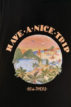 Farm Rio Black Have A Nice Trip Organic Cotton Jumpsuit 8 Farm Rio Black Have A Nice Trip Organic Cotton Jumpsuit -Farm Rio Dress Shop 306707 04