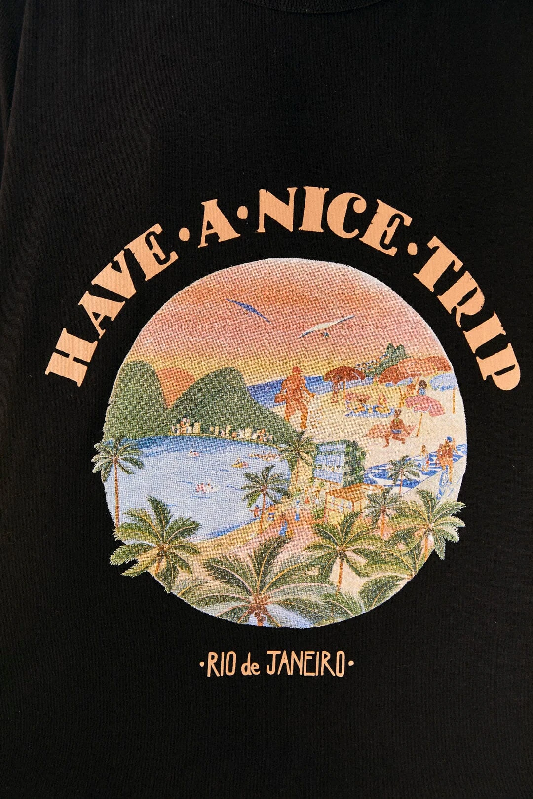 Farm Rio Black Have A Nice Trip Organic Cotton Jumpsuit 5 Farm Rio Black Have A Nice Trip Organic Cotton Jumpsuit - Image 3