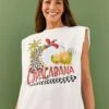 Farm Rio White Copacabana Organic Cotton T-Shirt -Farm Rio Dress Shop 306708 01
