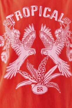 Farm Rio Red Tropical Organic Cotton T-Shirt -Farm Rio Dress Shop 306713 04