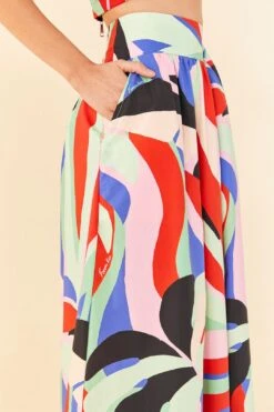 Farm Rio Colorful Monstera Midi Skirt -Farm Rio Dress Shop 306895 03