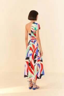 Farm Rio Colorful Monstera Midi Skirt -Farm Rio Dress Shop 306895 04