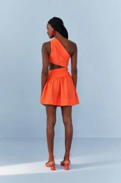 Farm Rio Orange One Shoulder Mini Dress -Farm Rio Dress Shop 306896 03